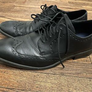Cole Haan Black Leather Oxfords